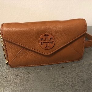 Tory Burch Camel Leather Crossbody